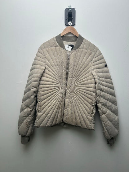 Preowned Rick Owens Moncler Grey Webbed Jacket size S