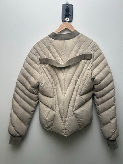 Preowned Rick Owens Moncler Grey Webbed Jacket size S