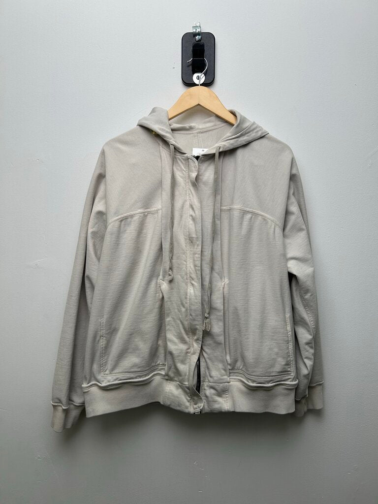 Preowned Rick Owens White Natural Zip Size XL