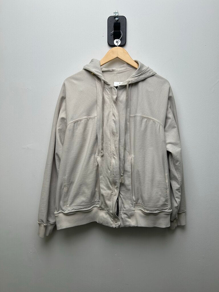 Preowned Rick Owens White Natural Zip Size XL