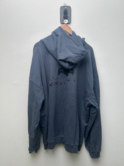 Preowned Balenciaga BB Paris Navy Hoodie Size 1 (XXL)