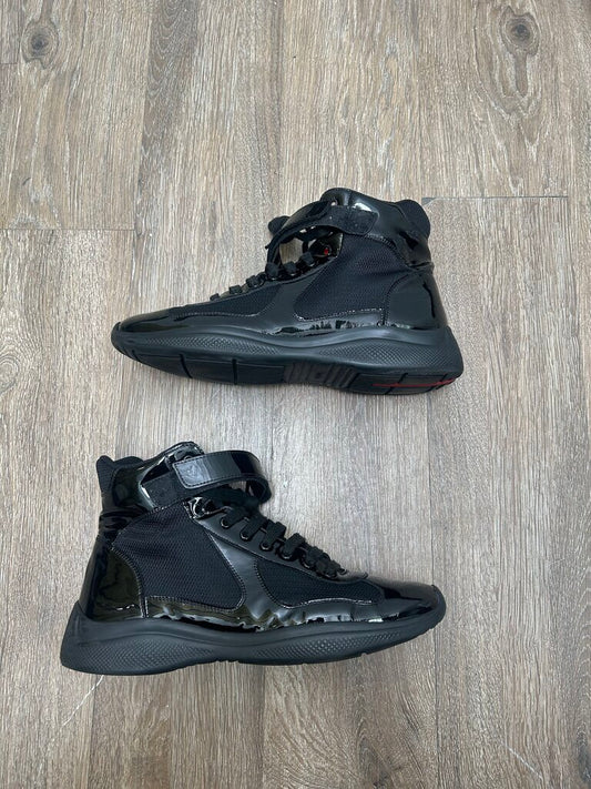 Preowned Prada Americas Cups Back High Top Size 10