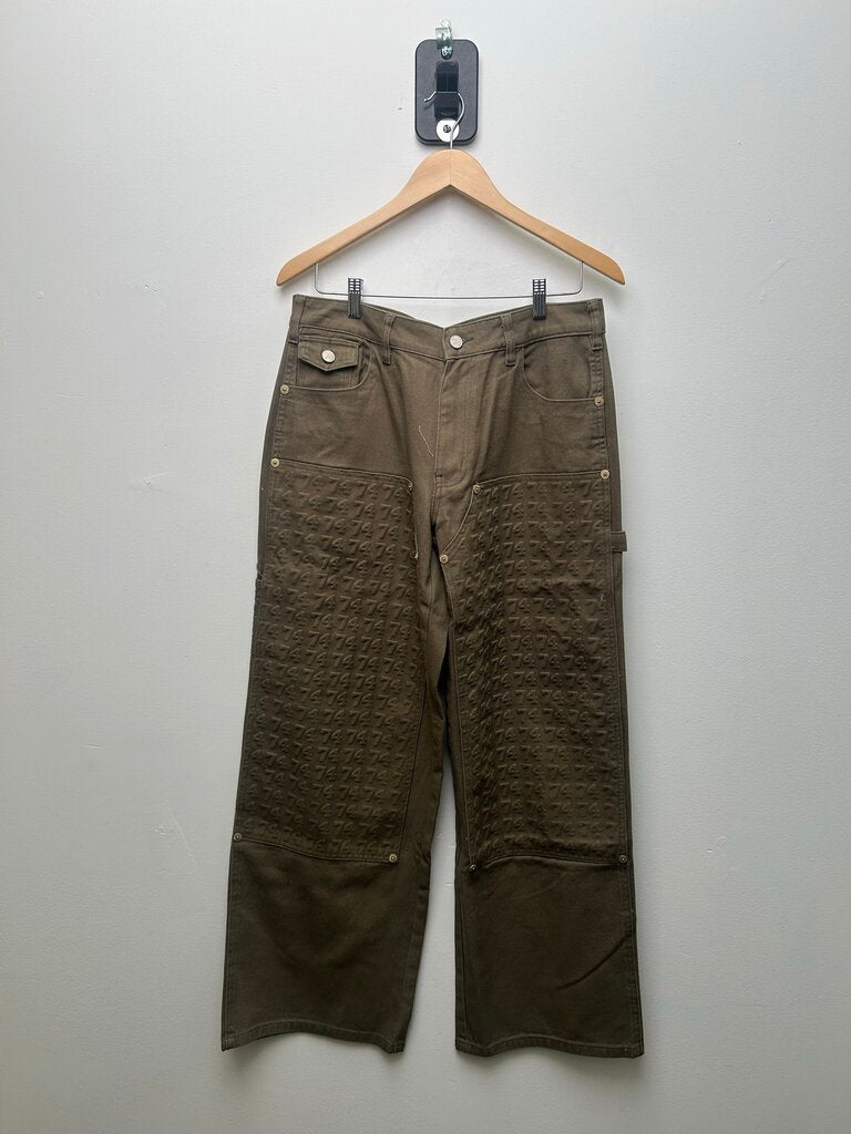 New 74 is War Double Knee Olive Fatigue Carpenter sz.36
