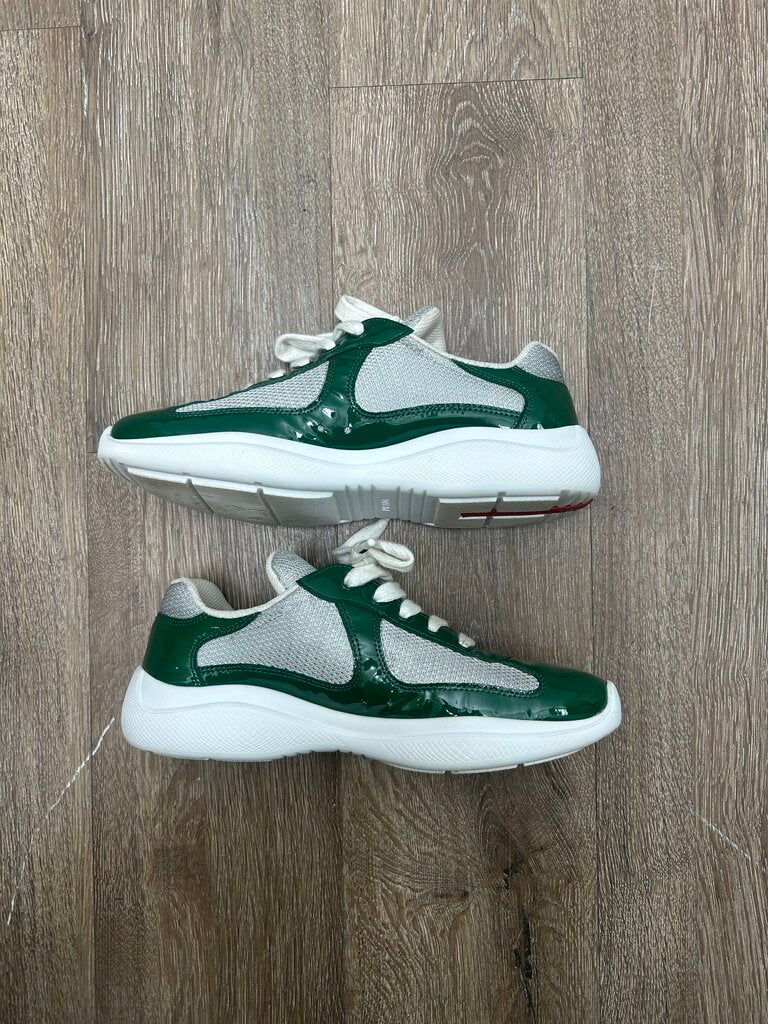 Preowened Pradas American Cup Green Sz 37.5