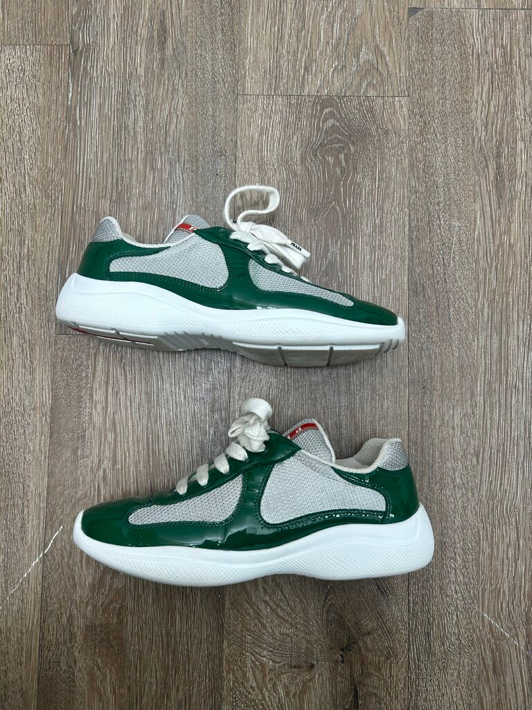 Preowened Pradas American Cup Green Sz 37.5