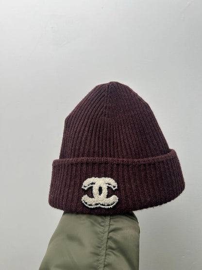 Preowned Chanel Maroon Beanie