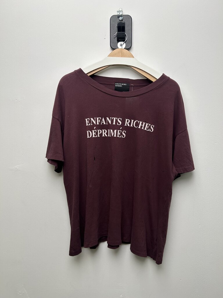 Preowned ERD Maroon Chest Logo Tee sz.