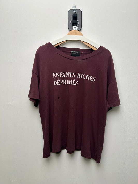 Preowned ERD Maroon Chest Logo Tee sz.