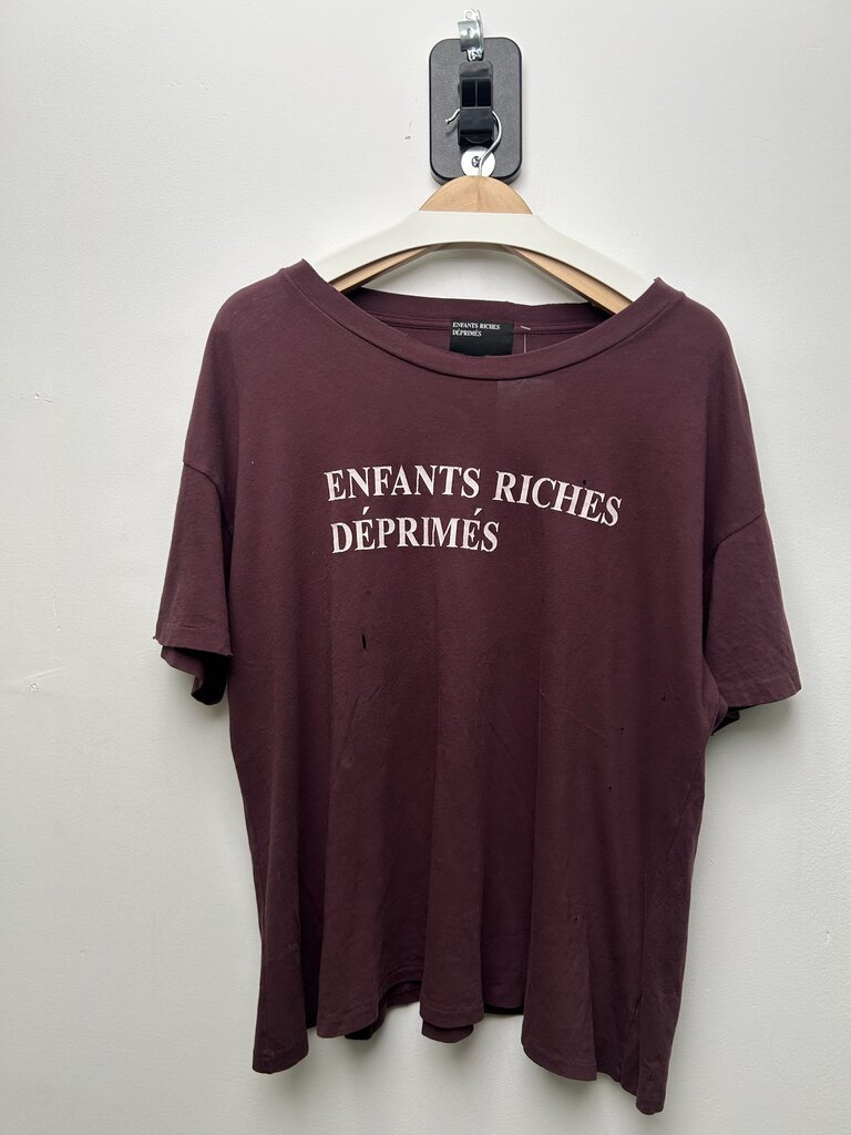 Preowned ERD Maroon Chest Logo Tee sz.