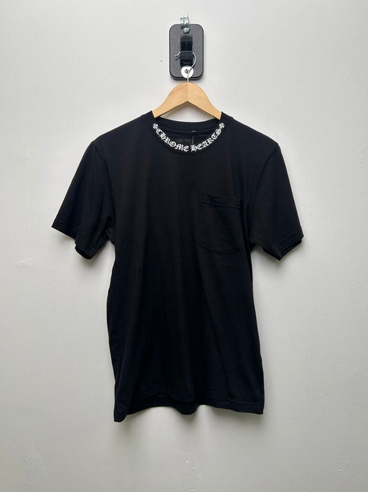 New Chrome Hearts Neck Logo Black Tee sz.