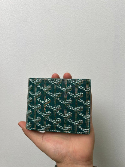 New Goyard Green Victoire Bifold Wallet