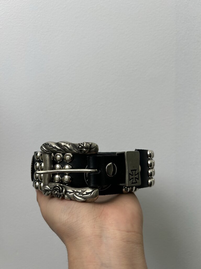 Preowned ERD Black Studded Belt Size 85
