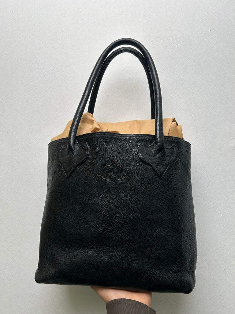 Preowned Chrome Hearts Black Patch Tote Bag