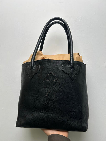 Preowned Chrome Hearts Black Patch Tote Bag