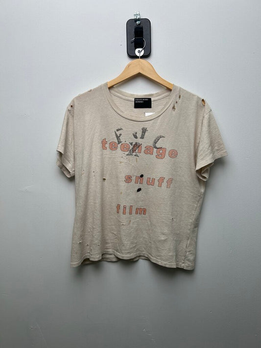 New ERD Teenage Snuff Film Cream Tee Size XS