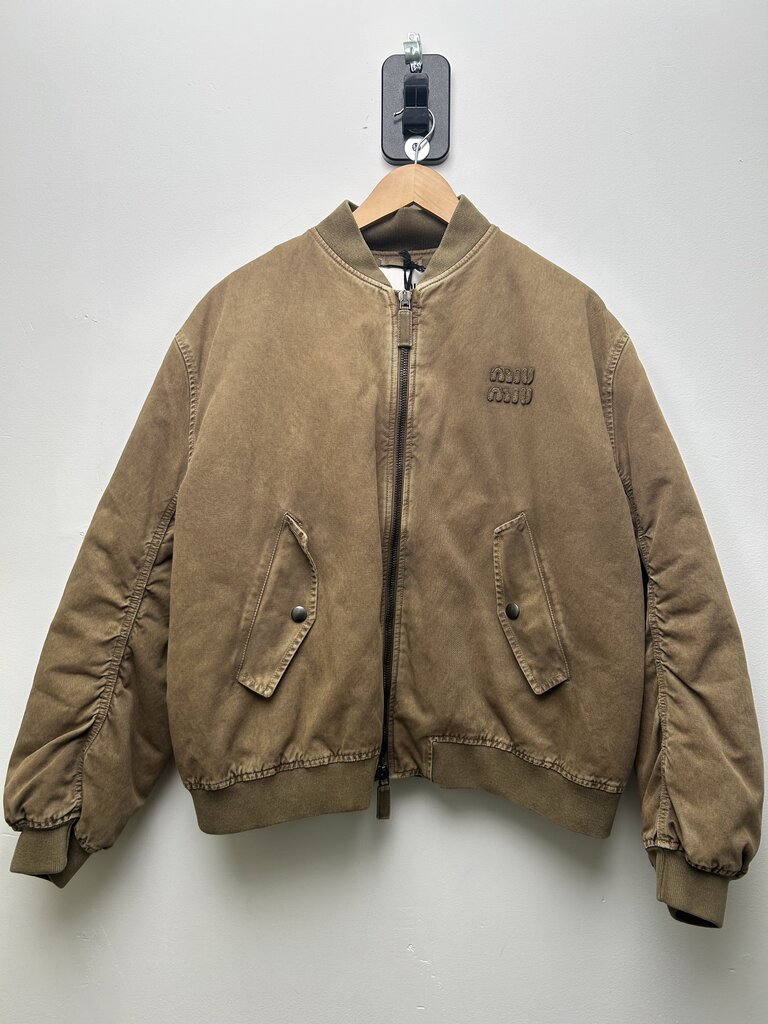 New Miu Miu Olive/Brown Work Jacket size 44(M/L)