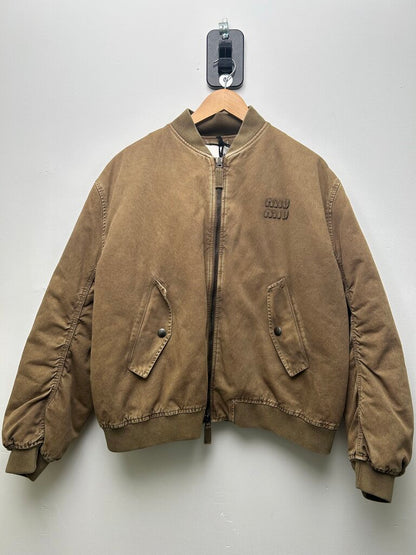 New Miu Miu Olive/Brown Work Jacket size 44(M/L)