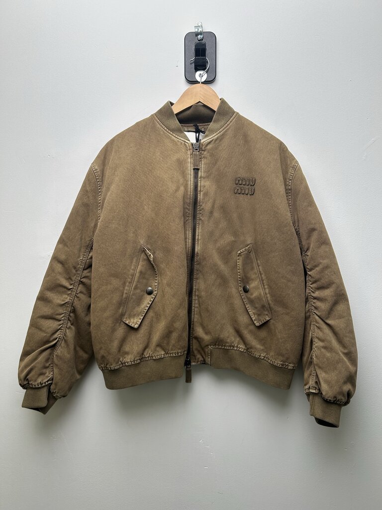 New Miu Miu Olive/Brown Work Jacket size 44(M/L)