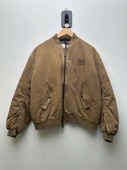 New Miu Miu Olive/Brown Work Jacket size 44(M/L)