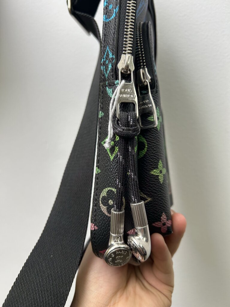 New Louis Vuitton Multi Color Monogram Black Side Bag