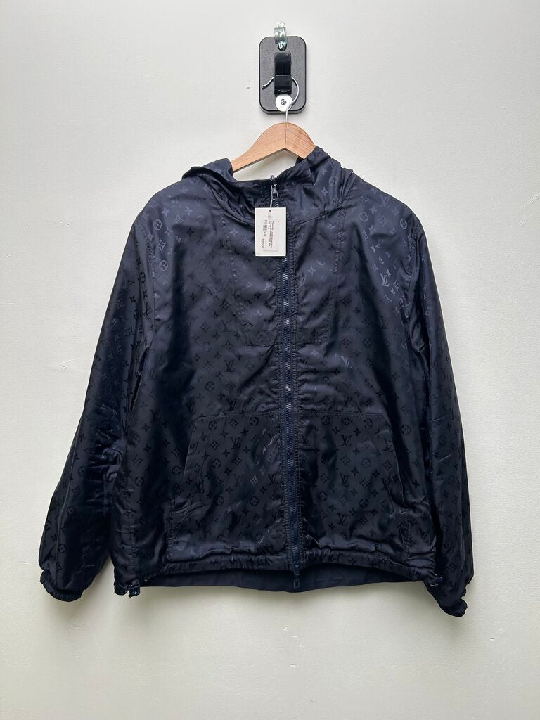 Preowned Louis Vuitton Navy Monogram Windbreaker size 52(L/XL)