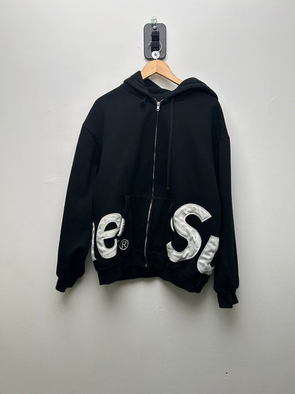 Preowned Supreme Black Big Logo Zip Size XL