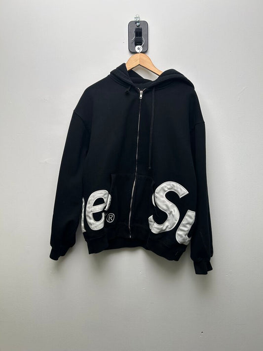 Preowned Supreme Black Big Logo Zip Size XL