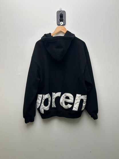 Preowned Supreme Black Big Logo Zip Size XL