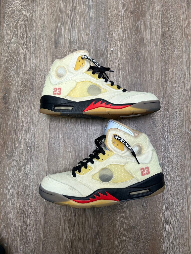 Preowned Jordan 5 Off White Sail Size 10.5 (No Box)
