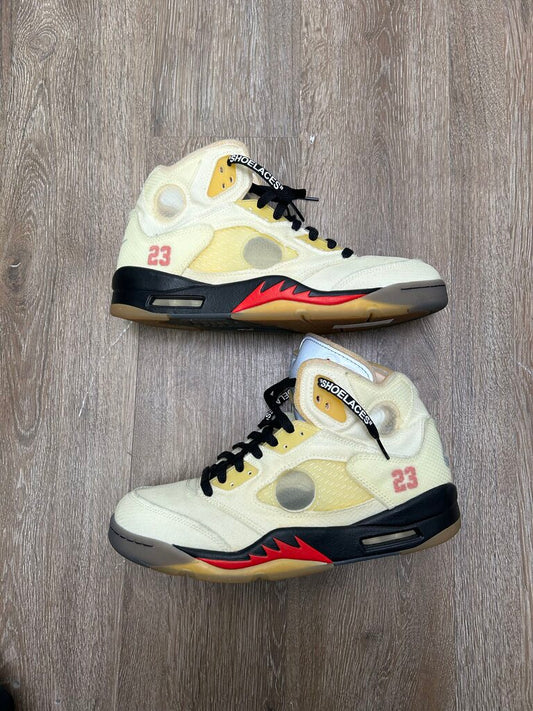 Preowned Jordan 5 Off White Sail Size 10.5 (No Box)