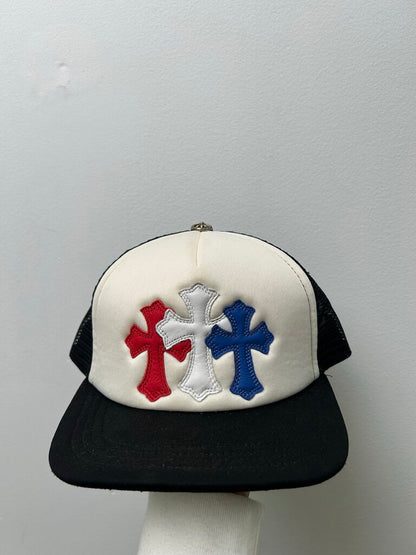 Preowned Chrome Heart USA Triple Cross Trucker