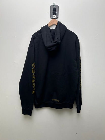 New Chrome Hearts Black Brown Vertical Logo Hoodie Size Large