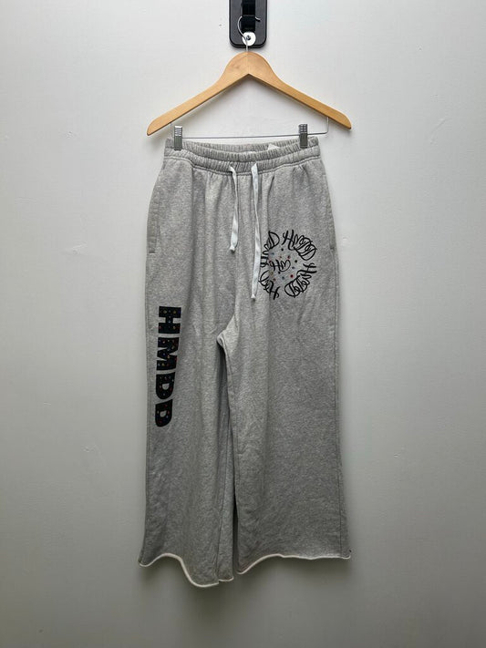 Preowned HMDD Grey Multi Color Rhinestone Sweatpants Sz.Small