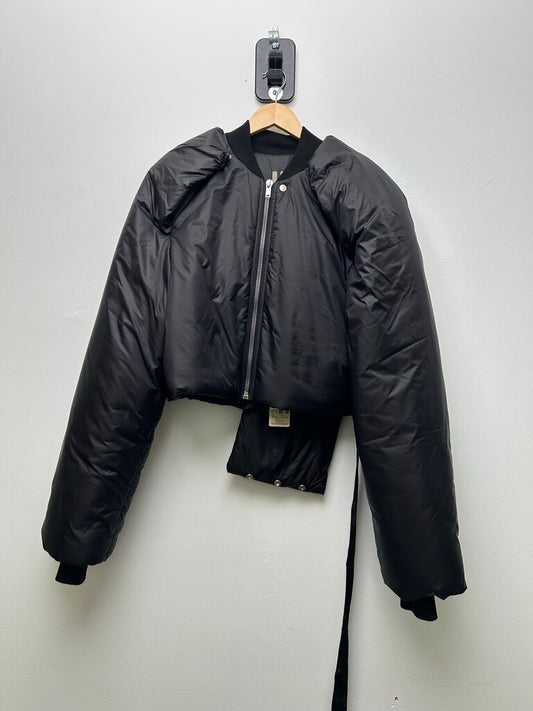 Preowned Rick Owens Black Bomber/Puffer Size Large