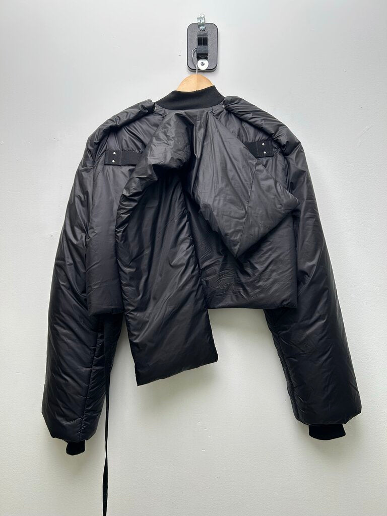 Preowned Rick Owens Black Bomber/Puffer Size Large