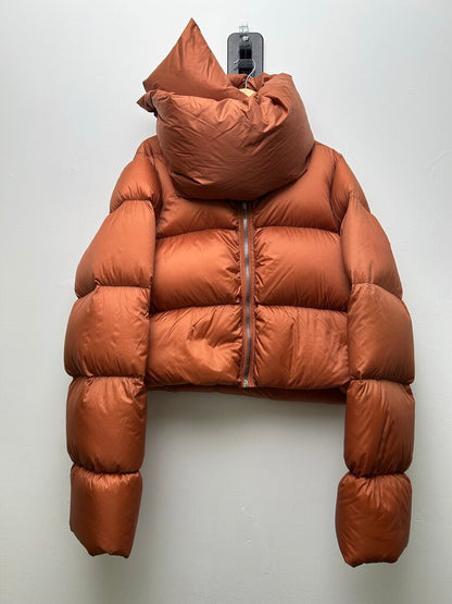 Preowned Rick Owens Cinnamon Strobe Funnel Puffer Jacket Size 6