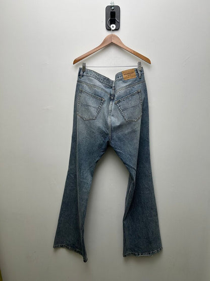 Preowned Balenciaga Lightwash Flare Denim Size Large