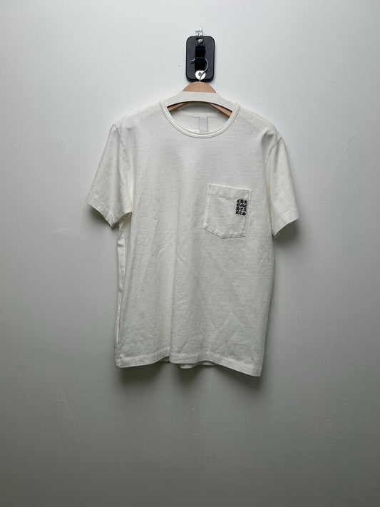 Preowned Chrome Hearts Embroidered Pocket Logo White Tee sz.L