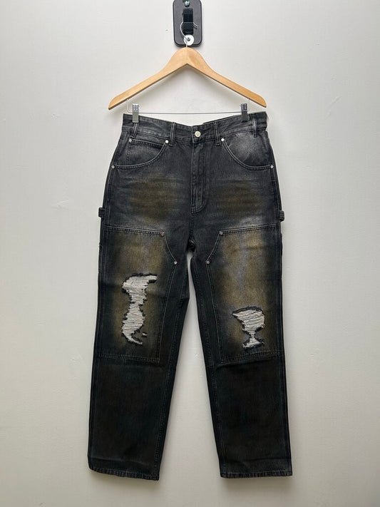 New Greedy Unit Multi Tag Black Denim size 32