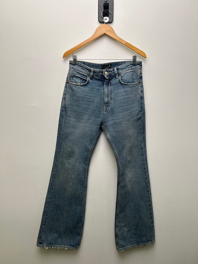 Preowned Balenciaga Lightwash Flare Denim Size 30