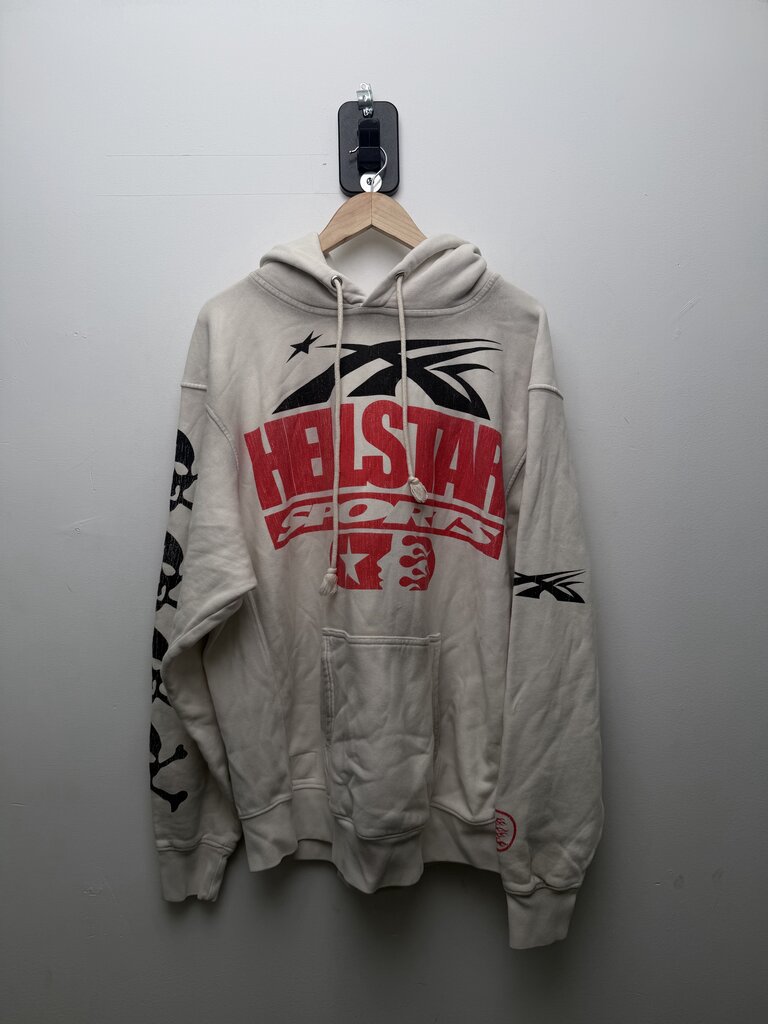 Preowned Hellstar Sports White Distressed Hoodie sz.XL