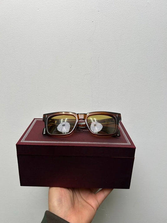 Preowned Jaques Marie Mage Torino Brown Yellow Lense Frames