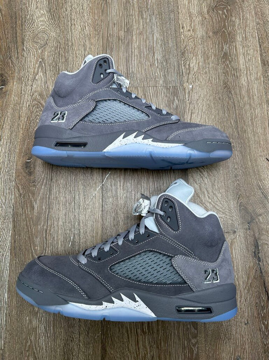 New Jordan 5 Wolf Grey size 12