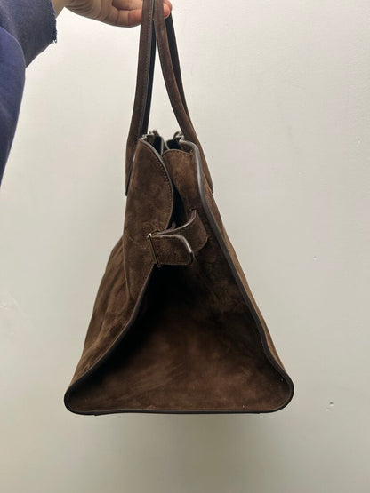 The Row Margaux Soft Suede Size 15 Bag