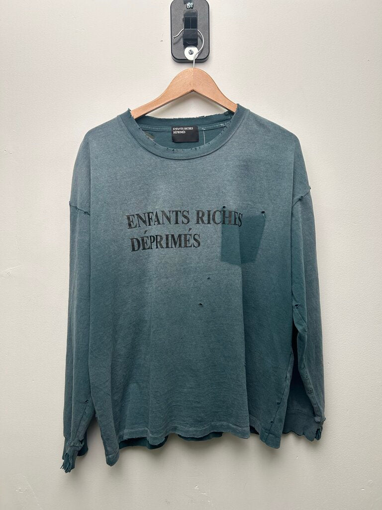 New ERD Spell Out Distressed L/S size L
