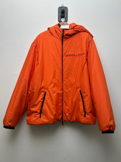 Preowned Prada Orange Round Puffy Jacket size 3XL