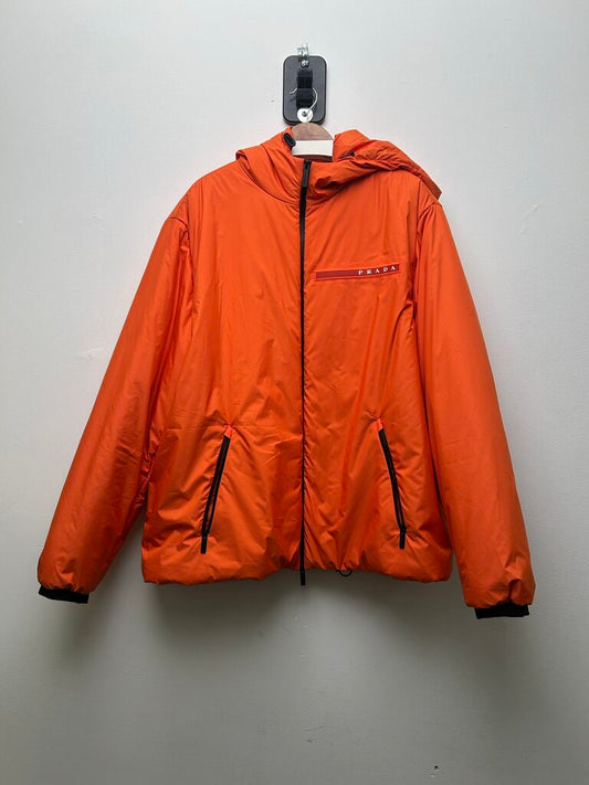Preowned Prada Orange Round Puffy Jacket size 3XL