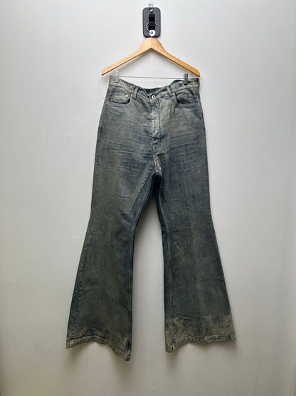 New Rick Owens Bela Flare Denim Jeans size 36