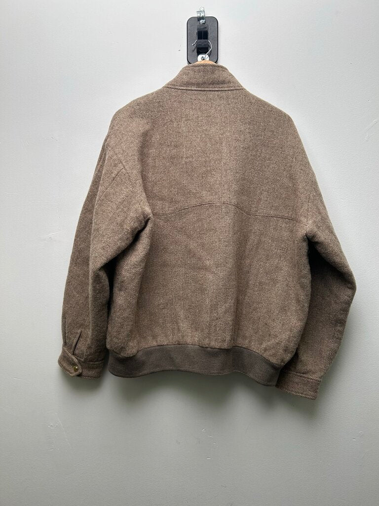 Preowned Miu Miu Brown Gold Button Tweed Jacket sz.38