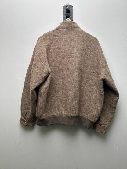 Preowned Miu Miu Brown Gold Button Tweed Jacket sz.38